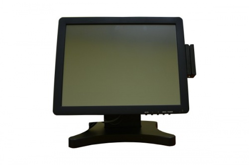 POS-монитор Integro TM-15U (USB) черный с ридером